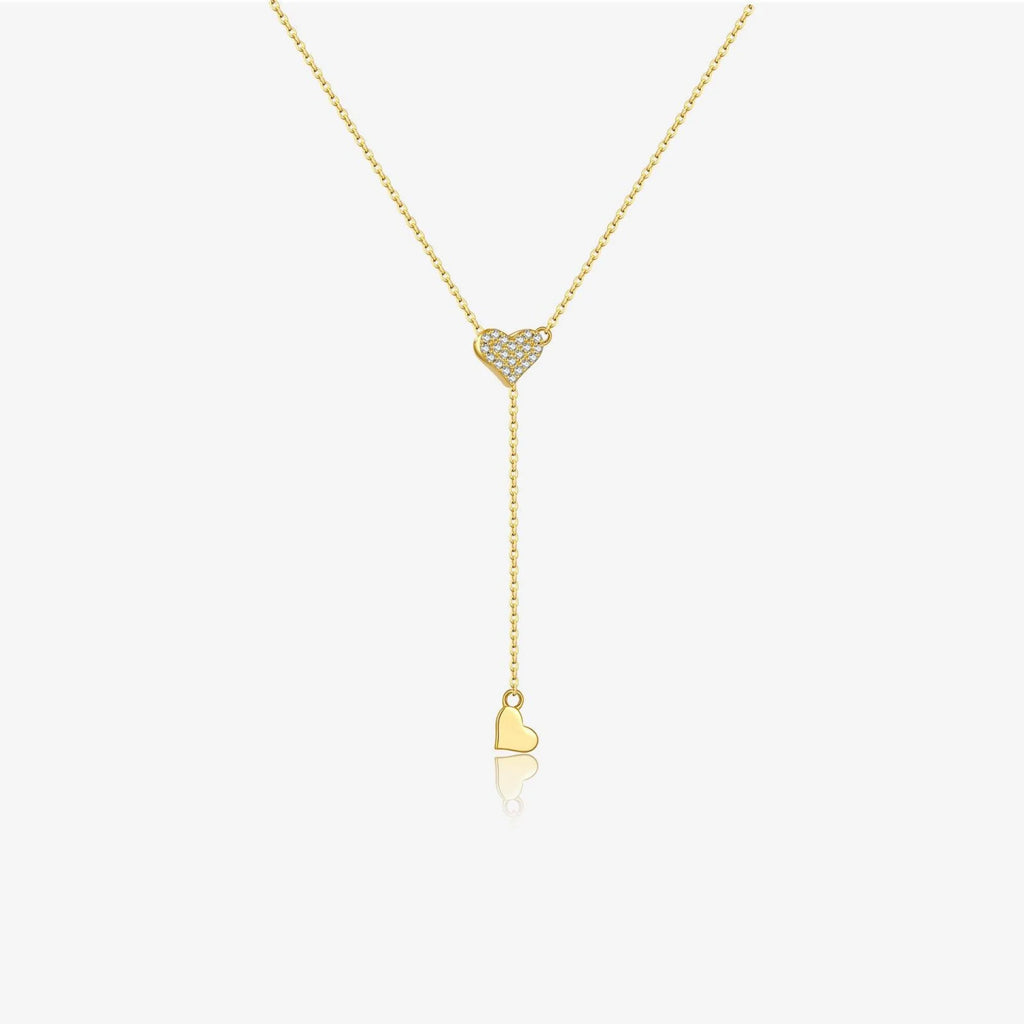 Y-Kette mit Herzanhänger in Goldoptik – vergoldetes 925 Silber, emotional und hochwertig