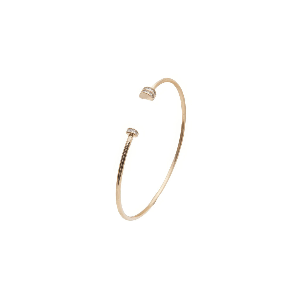 Vergoldetes Armband mit Zirkoniasteinen – feines Design aus 925 Silber, in Goldoptik