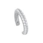 Zirkonia Ear Cuff Silber – Studioaufnahme, rundum besetzt