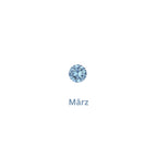 März-Farbton in Aqua – Monatsstein-Kette aus 925 Silber