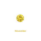 November-Farbton in Gelb – mit Glanz und Struktur in 925 Silber