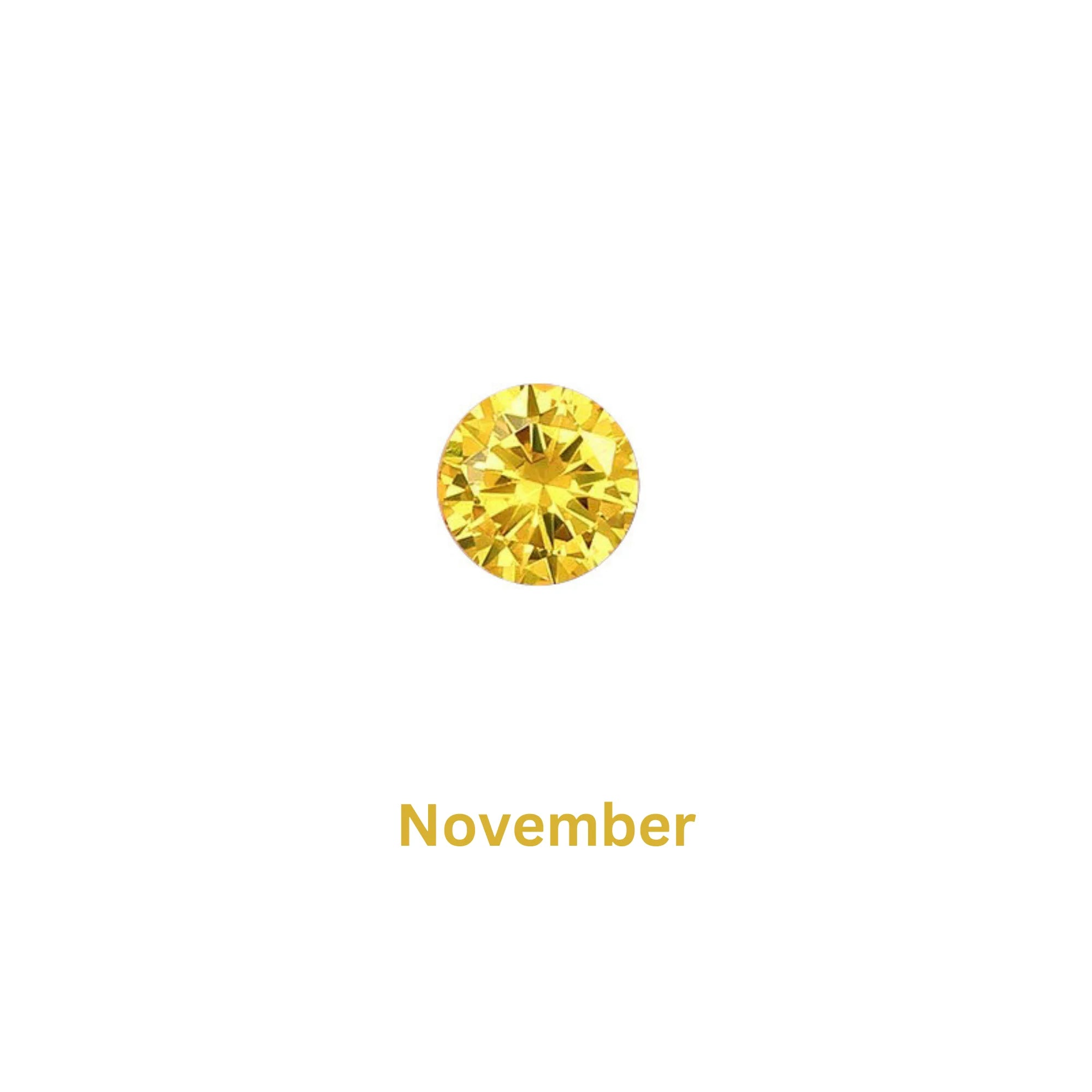 November-Farbton in Gelb – mit Glanz und Struktur in 925 Silber